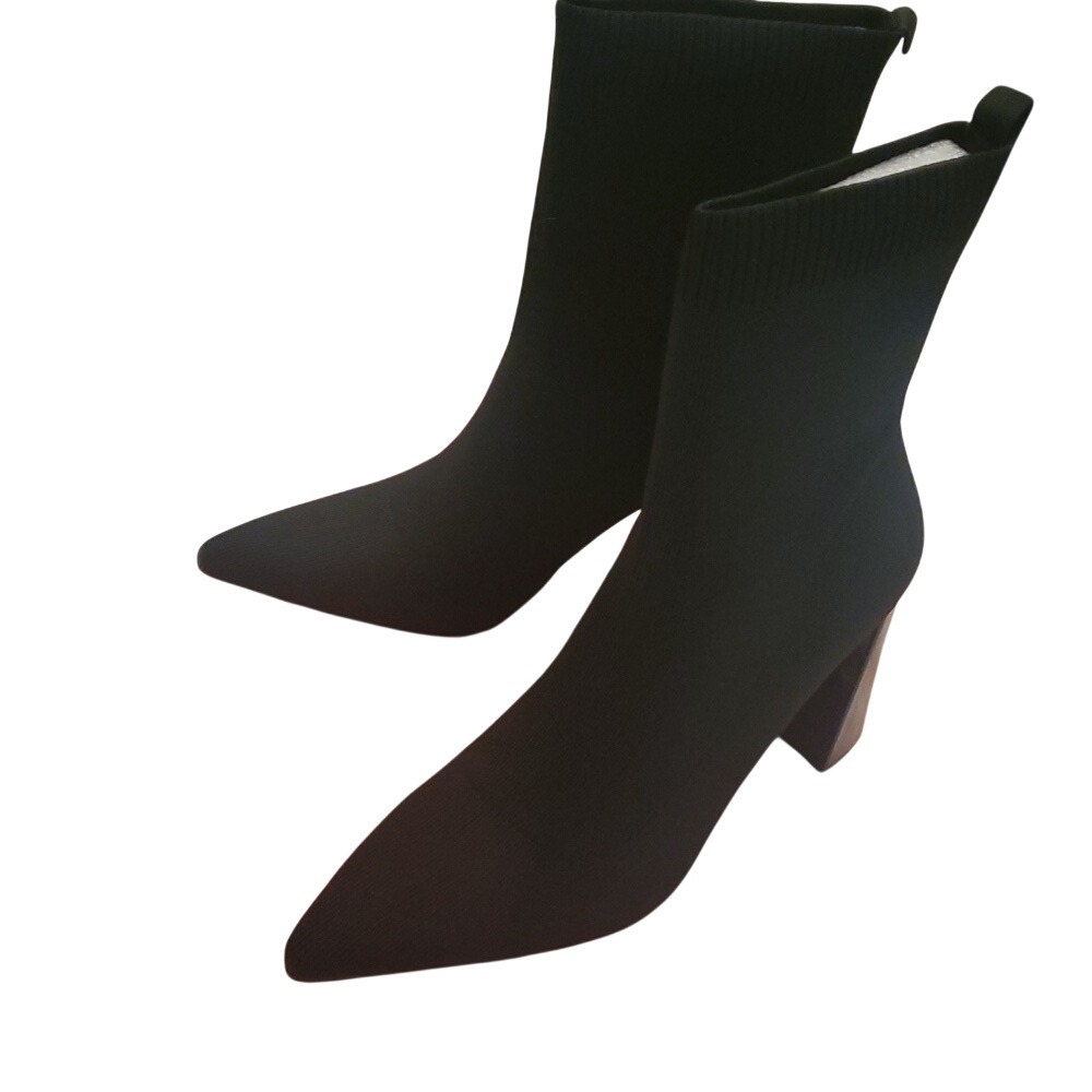Black Glove‎ Heeled Bootie
